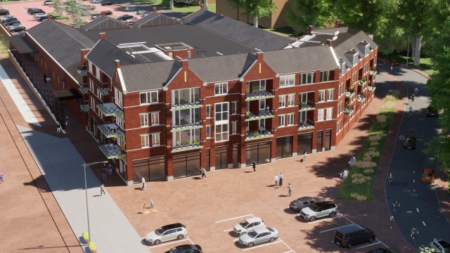 Animatietekening nieuwbouw Spoorlaan Groesbeek